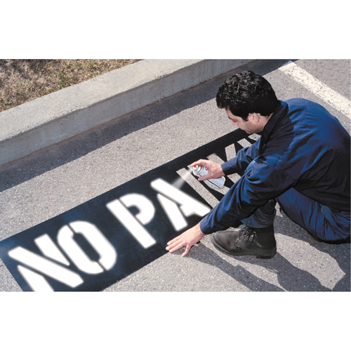 Pochoirs pour parc de stationnement, Anglais, 12" R.M.G. Prévention