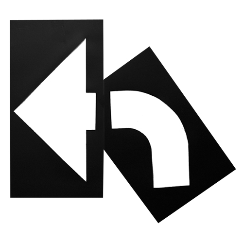 Pochoirs pour parc de stationnement, Anglais, 8" x 27" R.M.G. Prévention