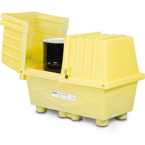 Contenants Poly-Safetypack sans drain, 60,5" lo x 37,25" la x 45,75" h, Capacit&eacute; de charge 1200 lb R.M.G. Prévention