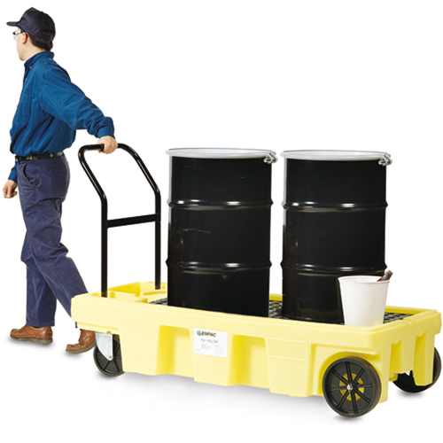 Chariots Poly-Spillcart, 66,5" lo x 29" la x 43,9" h, Cap. de d&eacute;versement 57 gal. US R.M.G. Prévention