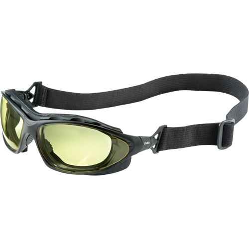 Uvex HydroShield&reg; Seismic&reg; Safety Goggles, Amber Lens, Anti-Fog/Anti-Scratch, Closed Vent R.M.G. Prévention