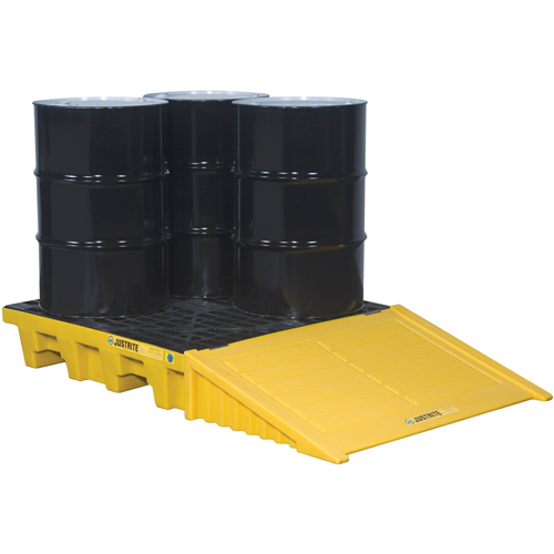 EcoPolyBlend Spill Control Pallets - Without Drain, 73 US gal. Spill Capacity, 49" x 49" x 10.2" R.M.G. Prévention