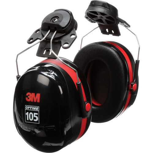 Serres-t&ecirc;tes de s&eacute;rie Peltor Optime 105, Fixation pour casque, 27 NRR dB R.M.G. Prévention