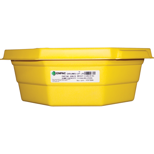 Drums-Up Jr. Trays, 22.75" L x 22.75" W x 7.5" H, 7.5 US gal. Spill Capacity R.M.G. Prévention