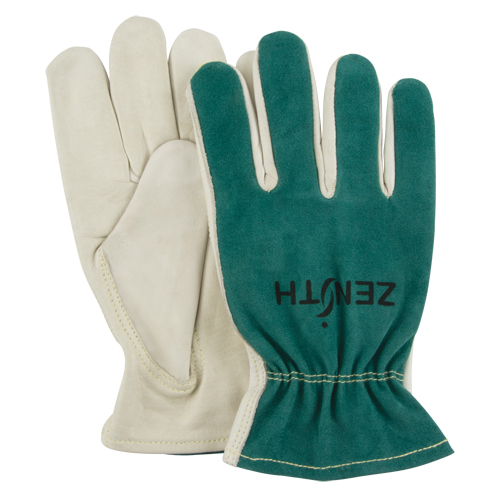 Gants de conducteur, Moyen, Paume en Cuir fleur de vache R.M.G. Prévention