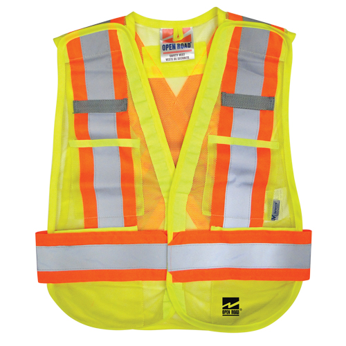 Veste d&eacute;tachable Open Road, Jaune lime haute visibilit&eacute;, Polyester R.M.G. Prévention