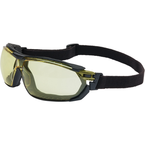Lunettes de s&eacute;curit&eacute; &eacute;tanches Uvex Tirade, Lentille Ambr&eacute;e, Antibu&eacute;e, ANSI Z87+/R&eacute;pond ou surpasse la norme CSA Z94.3 R.M.G. Prévention