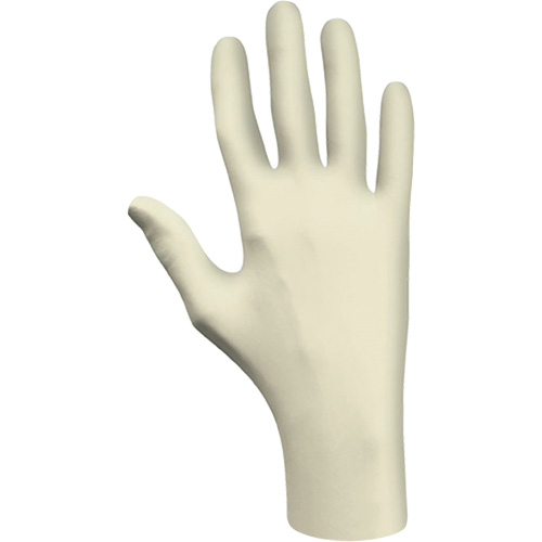 Gants jetables, Grand, Latex, 3 mils, Sans poudre, Naturel, Classe 2 R.M.G. Prévention