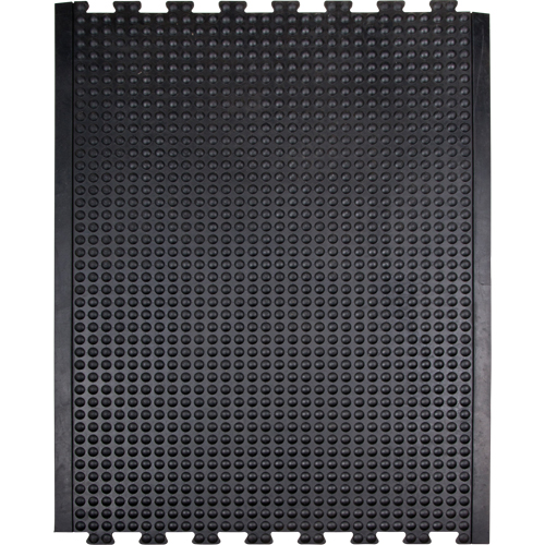 Tapis antifatigue en d&ocirc;me, &agrave; bulles, 3' x 4' x 1/2", Noir, Caoutchouc R.M.G. Prévention