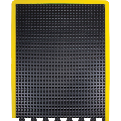 Anti-Fatigue Dome Matting, Bubbled, 3' x 4' x 1/2", Black, Rubber R.M.G. Prévention