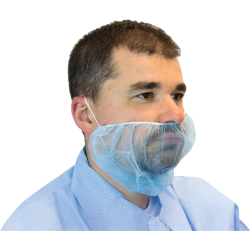 Disposable Beard Covers, Polypropylene, Blue R.M.G. Prévention
