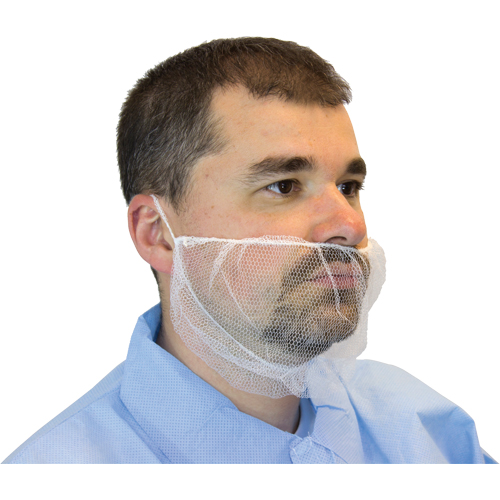 Mesh Beard Nets, Polyester, White R.M.G. Prévention