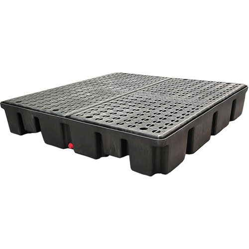 Nestable Spill Pallet Without Drain, 66 US gal. Spill Capacity, 49" x 49" x 10.5" R.M.G. Prévention