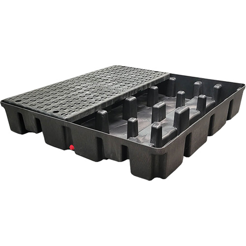 Nestable Spill Pallet Without Drain, 66 US gal. Spill Capacity, 49" x 49" x 10.5" R.M.G. Prévention