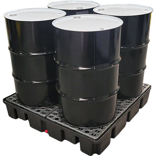 Nestable Spill Pallet Without Drain, 66 US gal. Spill Capacity, 49" x 49" x 10.5" R.M.G. Prévention
