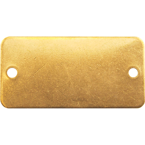 Blank Tags, Brass, 3" W x 1" H R.M.G. Prévention
