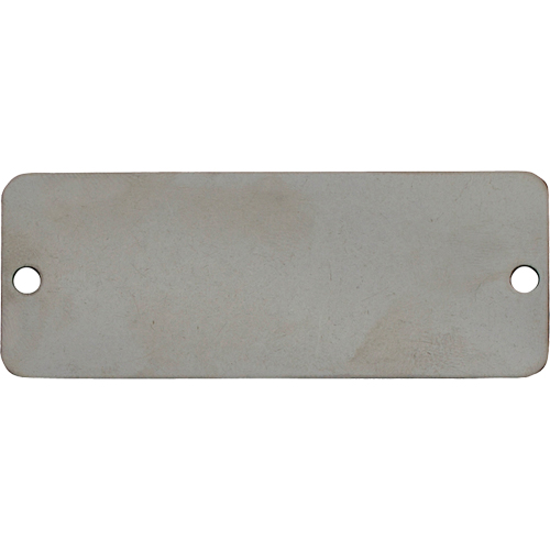Blank Tags, Stainless Steel, 2" W x 1" H R.M.G. Prévention