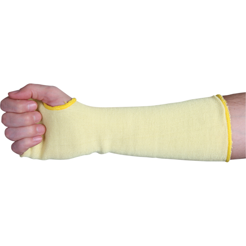 Manches &agrave; doubles couches de tissu r&eacute;sistant &agrave; la coupure, Kevlar, 22", ANSI/ISEA 105 niveau 3, Jaune R.M.G. Prévention