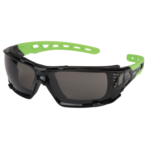 Z2500 Series Safety Glasses with Foam Gasket, Grey/Smoke Lens, Anti-Scratch, ANSI Z87+/Meets/Exceeds CSA Z94.3 R.M.G. Prévention