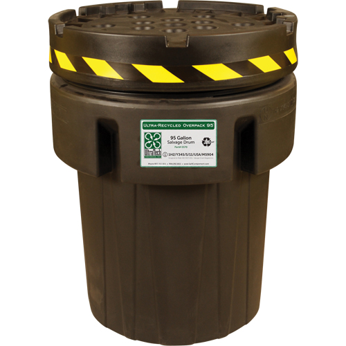 Ultra-Recycled Overpack&reg; Salvage Drum, 95 gal., Stationary R.M.G. Prévention
