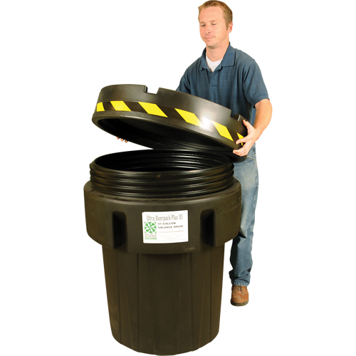 Ultra-Recycled Overpack&reg; Salvage Drum, 95 gal., Stationary R.M.G. Prévention