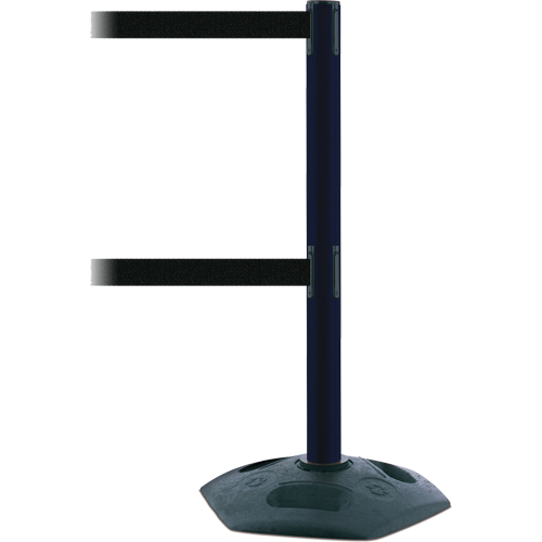 Dual Line Heavy Duty Post, Plastic, 38" H, Black Tape, 7.5' Tape Length R.M.G. Prévention