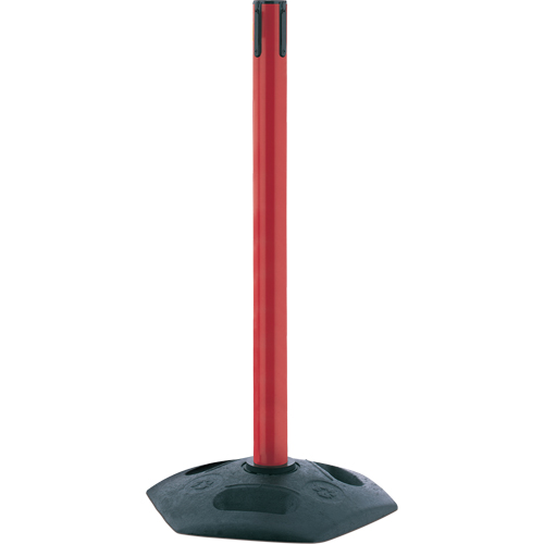 Poteau receveur robuste &agrave; ligne simple, Hauteur de 38", Rouge R.M.G. Prévention
