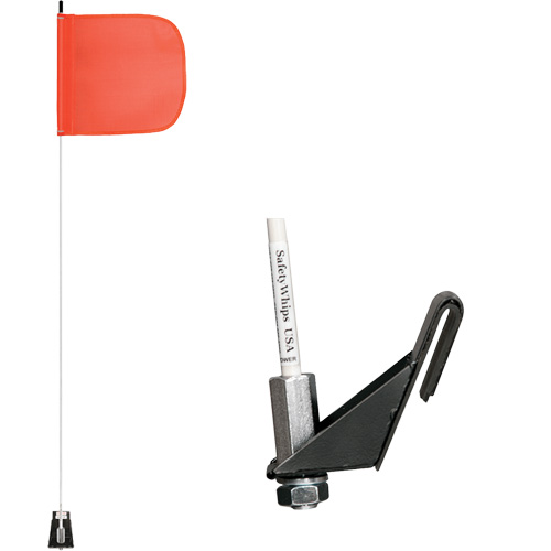 Safety Whip&reg; Light-Duty Whips, Window Mount, 5' High, Orange R.M.G. Prévention