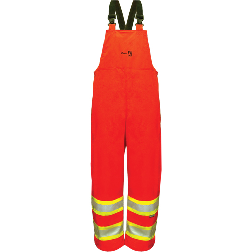 Hi-Vis FR/PU Safety Rain Bib Pants, 4X-Large, Orange R.M.G. Prévention