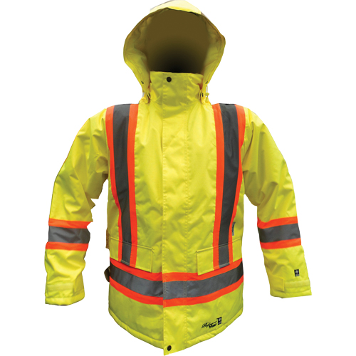 Safety Parka, High Visibility Lime-Yellow, Small R.M.G. Prévention
