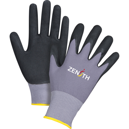 Gants ZX-1 de premi&egrave;re qualit&eacute; compatibles avec les &eacute;crans tactiles, 11/2T-Grand, R&ecirc;vetement Nitrile/Mousse de nitrile, Calibre 15, Enveloppe en Nylon R.M.G. Prévention