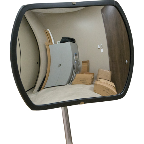 Roundtangular Convex Mirror with Telescopic Arm, 12" H x 18" W, Indoor/Outdoor R.M.G. Prévention