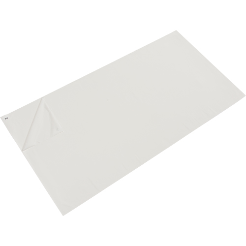 Tapis pelables de rechange pour salle blanche, &eacute;paisseur 1,57 mils, 2' la, 3-3/4' lo x Blanc R.M.G. Prévention