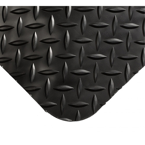 Tapis Smart No 497, Losange, 4' x 10' x 1", Noir, PVC/Ur&eacute;thane R.M.G. Prévention