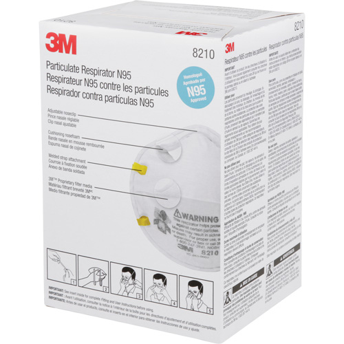8210 Particulate Respirators, N95, NIOSH Certified R.M.G. Prévention