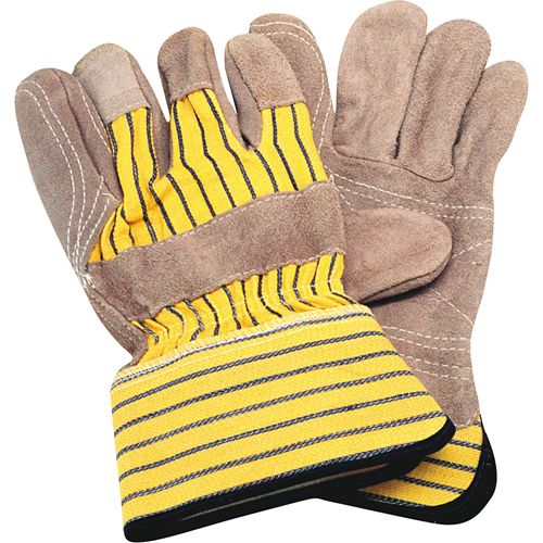 Double-Palm Fitters Gloves, Large, Split Cowhide Palm, Cotton Inner Lining R.M.G. Prévention