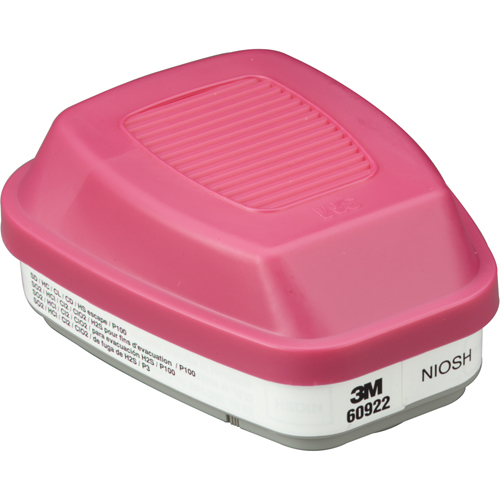 Cartouches pour respirateur s&eacute;rie 6000, Cartouche gaz/vapeur, Gaz acide/P100 R.M.G. Prévention