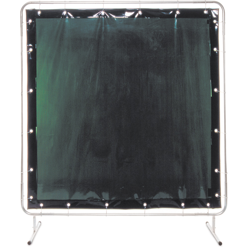 Welding Screen and Frame, 3 Panels, Green, 6'x4'x4' R.M.G. Prévention