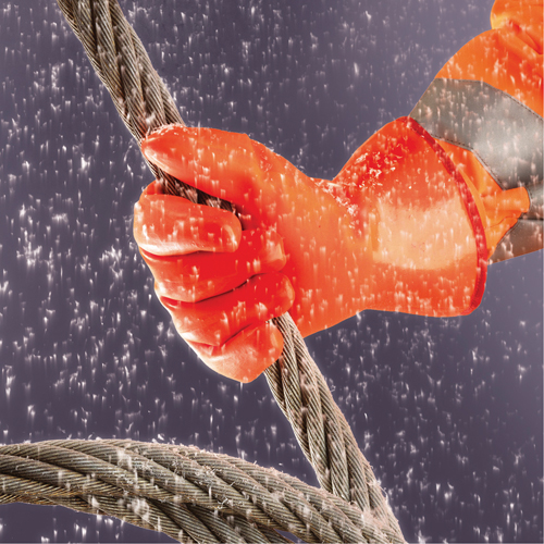 Polar Grip&reg; 23-700 Gloves, 9/Large, PVC Coating, Nylon Shell R.M.G. Prévention