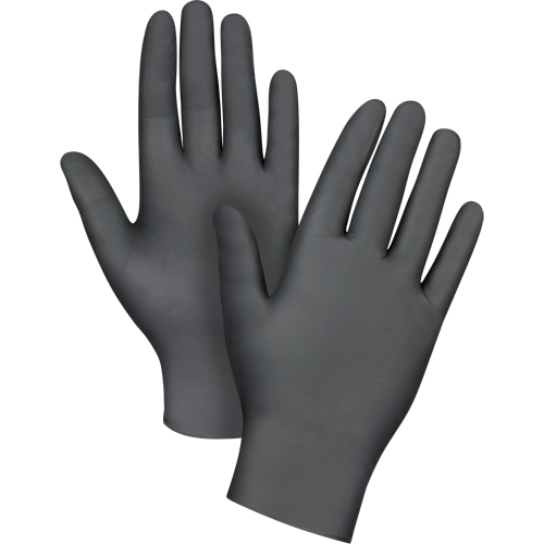 Medical Grade Disposable Gloves, Large, Nitrile, 6-mil, Powder-Free, Black, Class 2 R.M.G. Prévention
