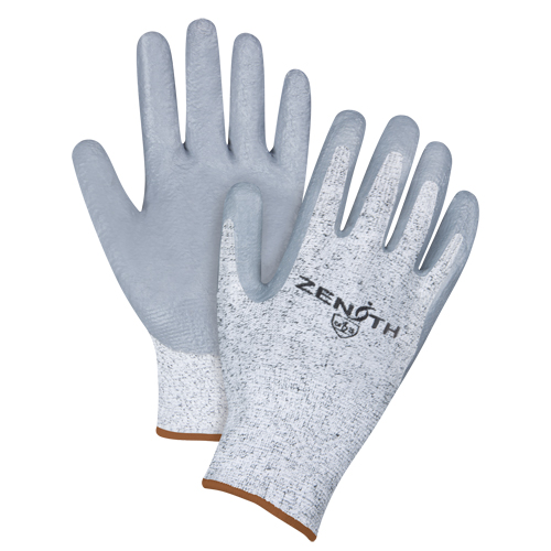 Gants &eacute;lastiques sans coutures r&eacute;sistants &agrave; la coupe, Taille Grand/9, Calibre 13, Rev&ecirc;tement Nitrile, Enveloppe en PEHP, ANSI/ISEA 105 niveau 2/EN 388 niveau 3 R.M.G. Prévention