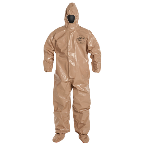 Tychem&reg; 5000 Protective Hooded Coveralls, Small, Brown R.M.G. Prévention