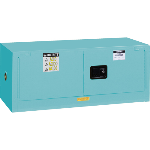 Sure-Grip&reg; EX Piggyback Corrosives/Acid Steel Safety Cabinet, 12 gal., 2 Door, 43" W x 18" H x 18" D R.M.G. Prévention