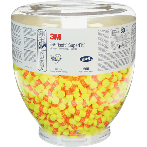 Refill E-A-Rsoft SuperFit One Touch Earplugs, Bulk - Canister R.M.G. Prévention