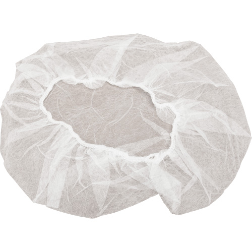 Non-Woven Bouffant Caps, Polypropylene, 24", White R.M.G. Prévention