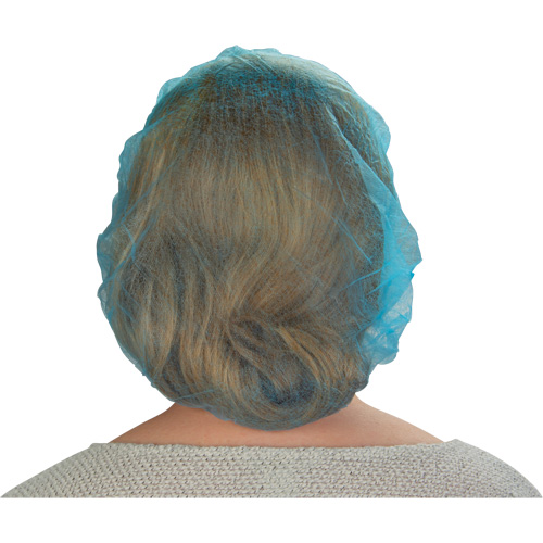 Bonnets bouffants non tiss&eacute;s, Polypropyl&egrave;ne, 21"/Grand, Bleu R.M.G. Prévention