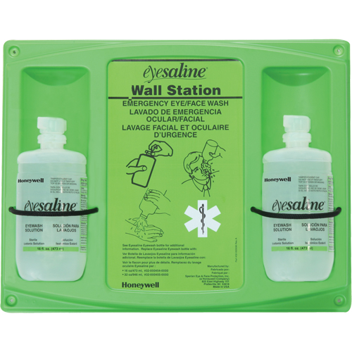 Saline Eyewash Wall Station, Double R.M.G. Prévention