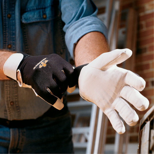 Gants antivibrations Air Glove, Taille Moyen, Paume Cuir perl&eacute; R.M.G. Prévention