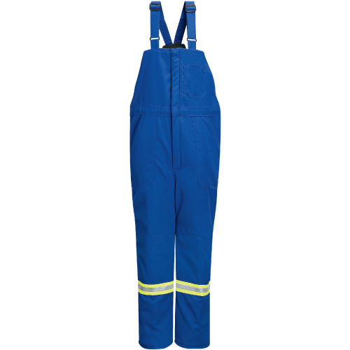 Deluxe Flame-Resistant Insulated Bib Overalls with Reflective Trim, Small, Royal Blue R.M.G. Prévention