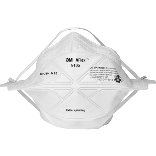 Respirateurs contre les particules 9105S V-Flex, N95, Certifi&eacute; NIOSH, Petit R.M.G. Prévention